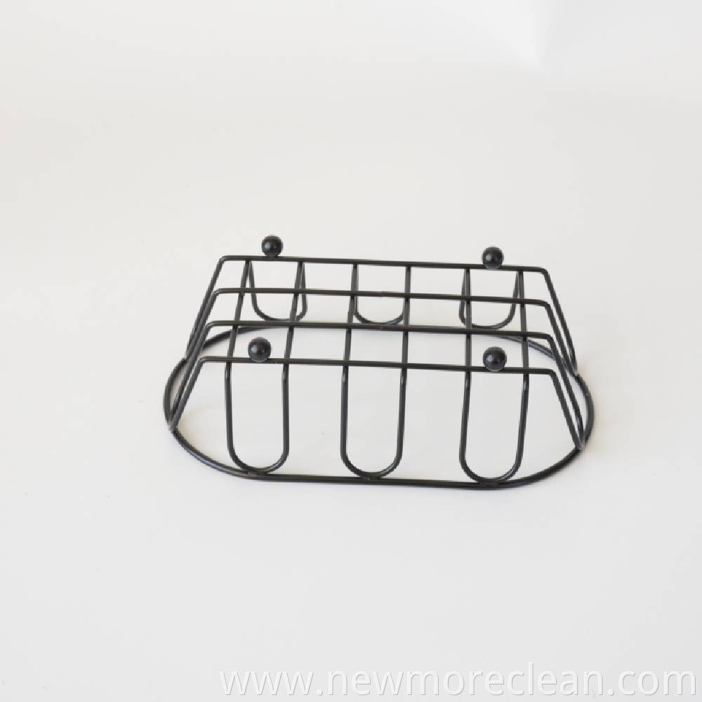 Black Oblong Metal Wire Basket